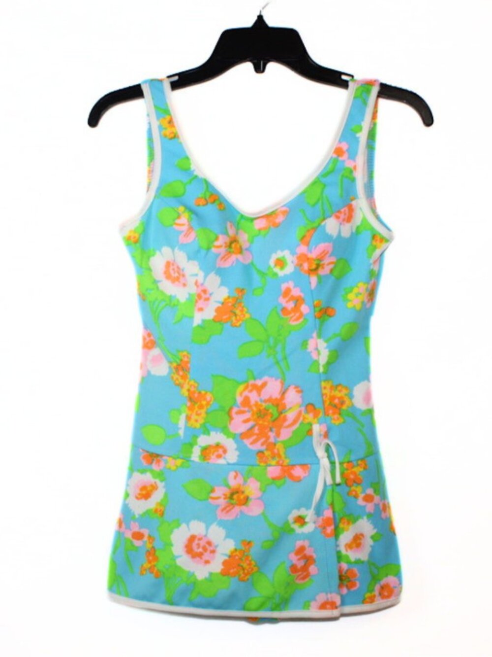 Vintage JC Penney women's swim suit size 10 colorful floral one piece 60s 70s
